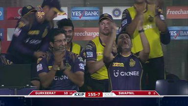 M32: KKR vs KXIP – Gurkeerat Mann Singh Wicket