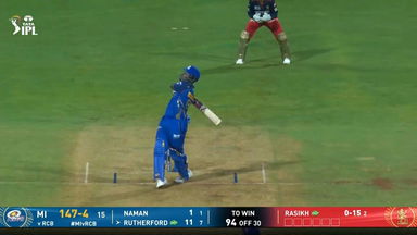IPL 2026 M20: MI vs RCB - Sherfane Rutherford Six