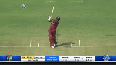 IND vs WI 2018, 3rd ODI: Chandrapaul Hemraj Six