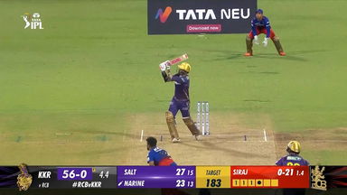 M10: RCB vs KKR – Sunil Narine Six