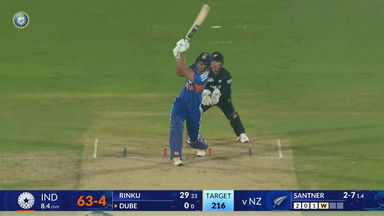 IND vs NZ 2026, 4th T20I: Shivam Dube Six