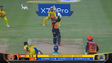 M44: SRH vs CSK – Wriddhiman Saha Six