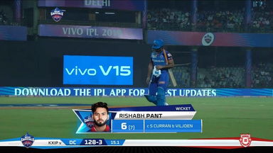 M37: DC vs KXIP – Rishabh Pant Wicket