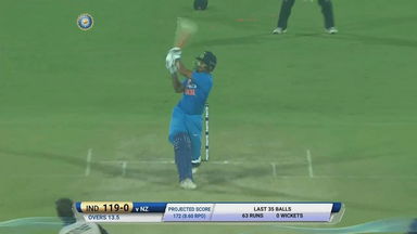 IND vs NZ 2017, 1st T20I: Shikhar Dhawan Six