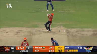 M57: SRH vs LSG  – Abhishek Sharma Six