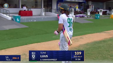 IND-W vs SA-W 2024, 1st Test: Sune Luus Wicket