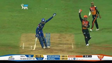 M23: MI vs SRH – Fall of Wickets