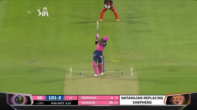 M05: SRH vs RR – Devdutt Padikkal Six