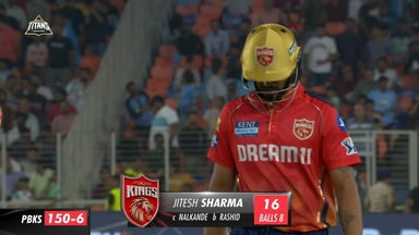 M17: GT vs PBKS – Jitesh Sharma Wicket