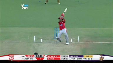 M44: KXIP vs KKR –  KL Rahul Six