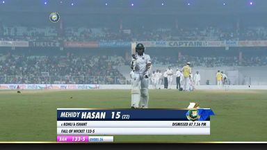 IND vs BAN 2019, 2nd Test, Day 2: Mehidy Hasan Wicket