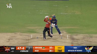 M57: SRH vs LSG  – Abhishek Sharma Six