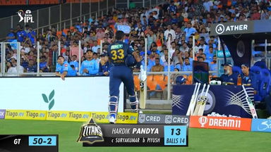 M35: GT vs MI – Hardik Pandya Wicket