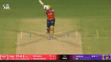 IPL 2025 M31: PBKS vs KKR - Prabhsimran Singh Six