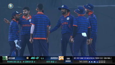 SMAT 2023 SF 2, Assam vs Baroda: Fall of Wickets