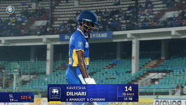 IND-W vs SL-W 2025, 2nd T20I: Kavisha Dilhari Wicket