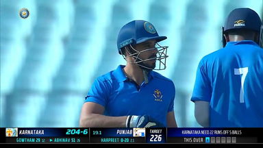 Syed Mushtaq Ali Trophy 2022 QF1 : Abhinav Manohar's valiant 62* (29) for Karnataka