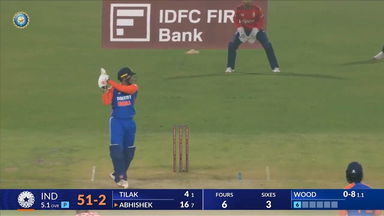 IND vs ENG 2025, 1st T20I: Abhishek Sharma Six