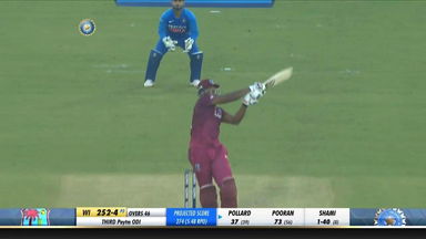 IND vs WI 2019, 3rd ODI: Kieron Pollard Six