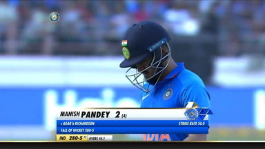 IND vs AUS 2020, 2nd ODI: Manish Pandey Wicket