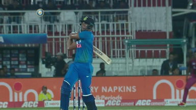 IND vs WI 2019, 2nd T20I: Shivam Dube Six