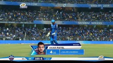 M03: MI vs DC – Axar Patel Wicket