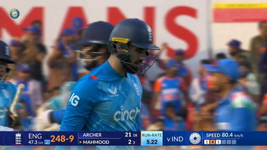 IND vs ENG 2025, 1st ODI: Saqib Mahmood Wicket