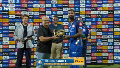 IPL 2026 M69: MI vs RR - Sierra Super Striker of the Match - Hardik Pandya