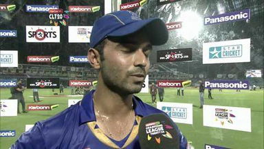CLT20 2013 M15: RR vs SCO  –   Interview – Ajinkya Rahane