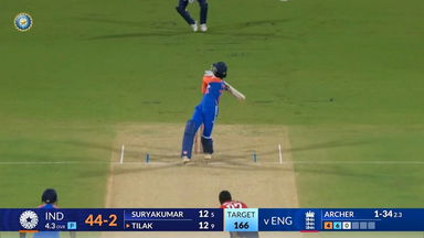 IND vs ENG 2025, 2nd T20I: Tilak Varma Six