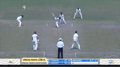 Praveen Thakur's solid hundred against Punjab
