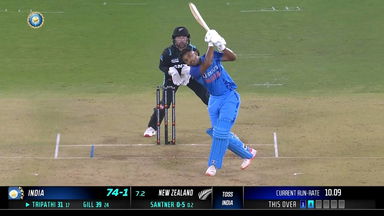 IND vs NZ 2023, 3RD T20I: Rahul Tripathi  Six