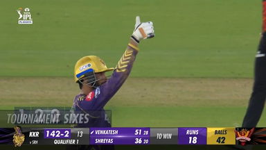 50 up with a six: Venkatesh Iyer on the charge