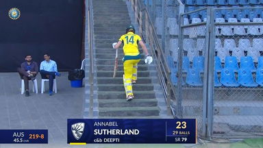 IND-W vs AUS-W 2023-24, 2nd ODI: Annabel Sutherland Wicket