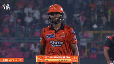 IPL 2026 M36: RR vs SRH - Nitish Kumar Reddy Wicket