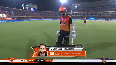 M54: SRH vs KKR – Kane Williamson Wicket