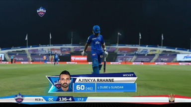 M55: DC vs RCB – Ajinkya Rahane Wicket