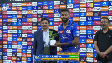 IPL 2025 M16: LSG vs MI - TATA IPL Green Dot Balls of the Match - Hardik Pandya