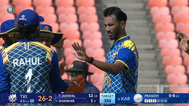 Vijay Hazare Trophy 2025-26, Karnataka vs Tripura: Fall of Wickets