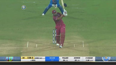 IND vs WI 2019, 1st T20I: Kieron Pollard Six