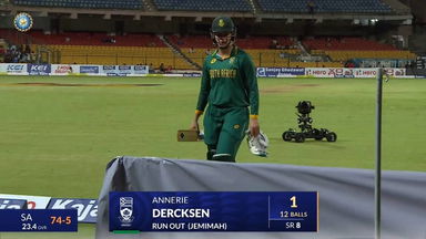 IND-W vs SA-W 2024, 1st ODI: Annerie Dercksen Wicket