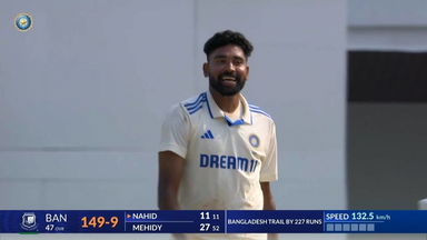 IND vs BAN 2024, 1ST Test: Nahid Rana Wicket