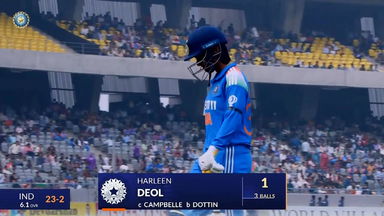 IND-W vs WI-W 2024, 3rd ODI: Harleen Deol Wicket