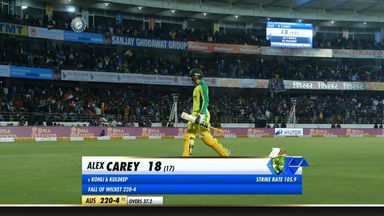 IND vs AUS 2020, 2nd ODI: Alex Carey Wicket