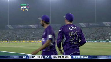 M2: KXIP vs HOB –  Thisara Perera Six