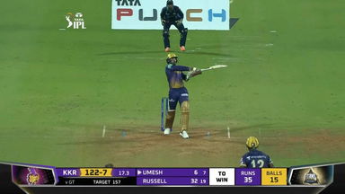 M35: KKR vs GT – Umesh Yadav Six