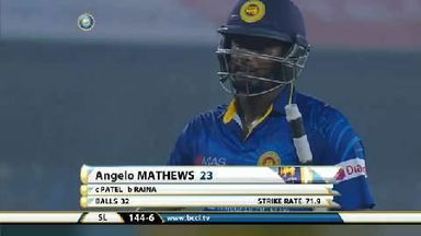 1ST ODI: IND vs SL – Angelo Mathews Wicket