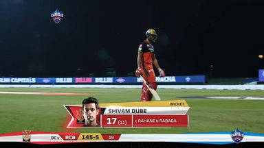 M55: DC vs RCB – Shivam Dube Wicket