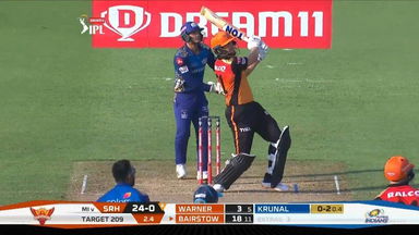 M17: MI vs SRH – Jonny Bairstow Six