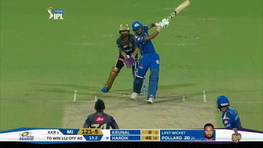 M47: KKR vs MI – Hardik Pandya Six